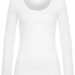 Vero Moda Damen NOOS Langarm Shirt Longsleeve Mit Rundhals Bright Weiss