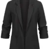 Vero Moda Damen NOOS Blazer Mit Turn-Up Ärmeln Schwarz 1 Vero Moda Damen NOOS Blazer Mit Turn-Up Ärmeln Schwarz -Vero Moda Verkaufsgeschäft 23020251
