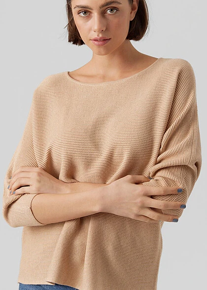 Vero Moda Damen NOOS Sweater Pullover Mit 3/4 Arm Irish Cream Beige 5 Vero Moda Damen NOOS Sweater Pullover Mit 3/4 Arm Irish Cream Beige – Bild 3