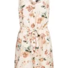 Vero Moda Damen NOOS Viskose Kleid M. V-Neck U. Bindedetail Blumenprint Birch Beige -Vero Moda Verkaufsgeschäft 23020266
