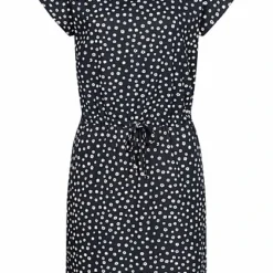 ONLY Damen NOOS Kurzarm Kleid Mit Bindedetail AOP Blumen Night Sky Navy Blau