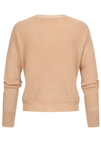 Vero Moda Damen NOOS Cardigan Strickjacke Mit Knopfleiste U. V-Neck Irish Cream Beige 4 Vero Moda Damen NOOS Cardigan Strickjacke Mit Knopfleiste U. V-Neck Irish Cream Beige – Bild 2