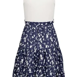 Cloud5ive Damen 2-Tone Kleid Mit Stufen Und Bindegürtel Ornament Print Blau Weiss 7 Cloud5ive Damen 2-Tone Kleid Mit Stufen Und Bindegürtel Ornament Print Blau Weiss -Vero Moda Verkaufsgeschäft 23036687 2