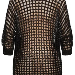 Cloud5ive Damen Strickjacke Cardigan Mit Lochstrickmuster Schwarz -Vero Moda Verkaufsgeschäft 23036739 2