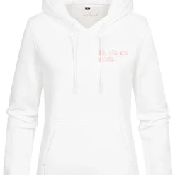 Days Beyond Damen Hoodie Mit La Vie En Rose Print Weiss