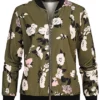 Cloud5ive Damen Bomberjacke Blouson Mit Blumenprint Military Grün -Vero Moda Verkaufsgeschäft 23056015