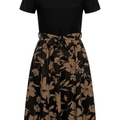 Cloud5ive Damen T-Shirt-Kleid 2-Tone Mit Floralem Print Schwarz 6 Cloud5ive Damen T-Shirt-Kleid 2-Tone Mit Floralem Print Schwarz -Vero Moda Verkaufsgeschäft 23056047 1