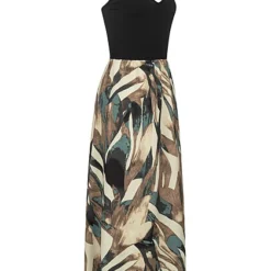 Cloud5ive Damen Neckholder Maxi Kleid Mit Abstrakten AOP Schwarz -Vero Moda Verkaufsgeschäft 23056051 1