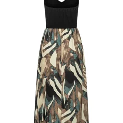 Cloud5ive Damen Neckholder Maxi Kleid Mit Abstrakten AOP Schwarz -Vero Moda Verkaufsgeschäft 23056051 2