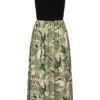 Cloud5ive Damen Maxi-Kleid 2-Tone Mit Palmen Print Schwarz Grün 2 Cloud5ive Damen Maxi-Kleid 2-Tone Mit Palmen Print Schwarz Grün -Vero Moda Verkaufsgeschäft 23066111