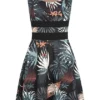 Cloud5ive Damen Kurzes Mesh Kleid Mit Tropical Print Schwarz 1 Cloud5ive Damen Kurzes Mesh Kleid Mit Tropical Print Schwarz -Vero Moda Verkaufsgeschäft 23066125