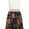 Cloud5ive Damen Spitzenkleid Mit Floral Print Mit Verst. Trägern Weiss Schwarz Rose 1 Cloud5ive Damen Spitzenkleid Mit Floral Print Mit Verst. Trägern Weiss Schwarz Rose -Vero Moda Verkaufsgeschäft 23066133