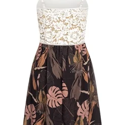 Cloud5ive Damen Spitzenkleid Mit Floral Print Mit Verst. Trägern Weiss Schwarz Rose 7 Cloud5ive Damen Spitzenkleid Mit Floral Print Mit Verst. Trägern Weiss Schwarz Rose -Vero Moda Verkaufsgeschäft 23066133 2