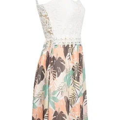 Cloud5ive Damen Spitzenkleid Mit Floral Print Mit Verst. Weiss Grün Peach -Vero Moda Verkaufsgeschäft 23066134 1