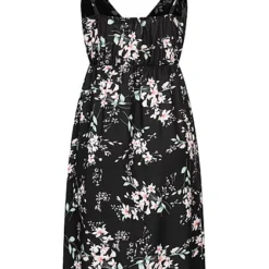 Cloud5ive Damen Träger Kleid Mit Seitlich. Schlitz Und Blumen Print Schwarz 7 Cloud5ive Damen Träger Kleid Mit Seitlich. Schlitz Und Blumen Print Schwarz -Vero Moda Verkaufsgeschäft 23076052 2