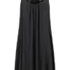 Victoria & Violet Damen Viskose Kleid Mit Volant Und Cut-Out Muster Hinten Schwarz