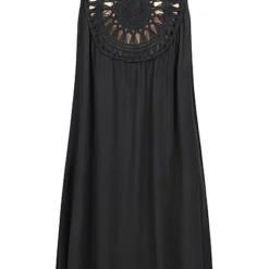 Victoria & Violet Damen Viskose Kleid Mit Volant Und Cut-Out Muster Hinten Schwarz -Vero Moda Verkaufsgeschäft 23080023 2